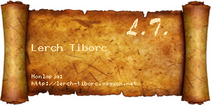 Lerch Tiborc névjegykártya